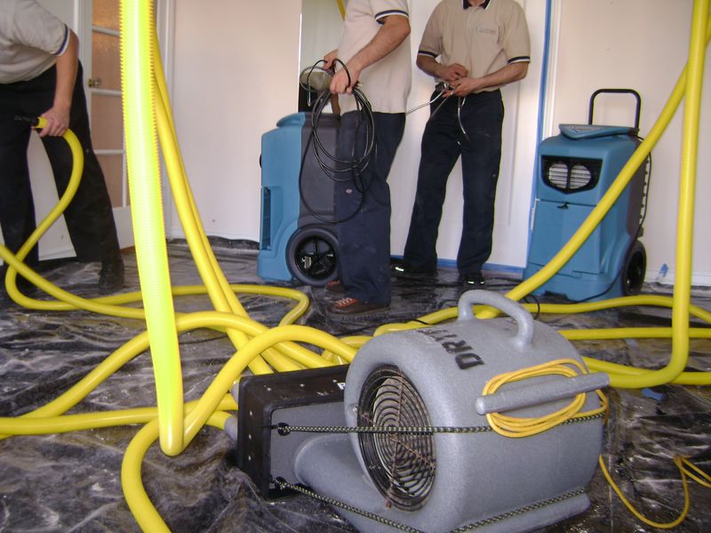What companies offer clean-up services for water damage?